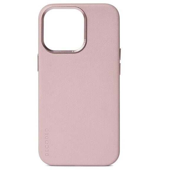 Decoded iPhone 13 Pro Pink Leather MagSafe ECCO Bumper Case - Picture 7 of 8